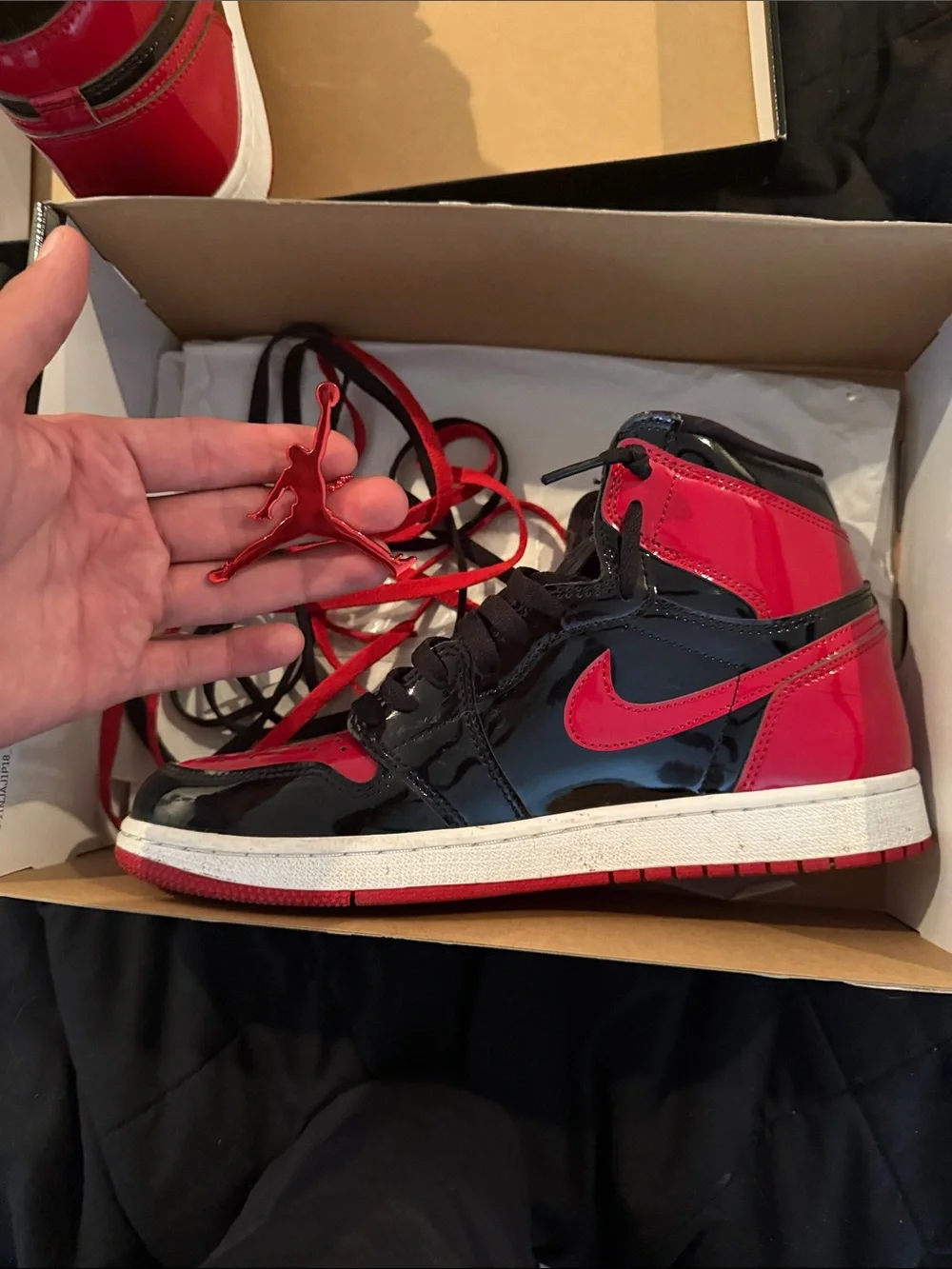 Nike Black Box with Bold Red Swoosh